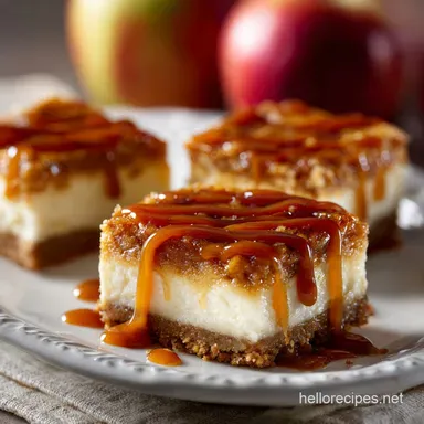 Caramel Apple Cheesecake Bars: The Best Salted Caramel Autumn Bake Recipe Card