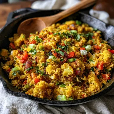 Cauliflower Rice Skillet Savory Secrets Recipe in 22 Minutes Recipe Card