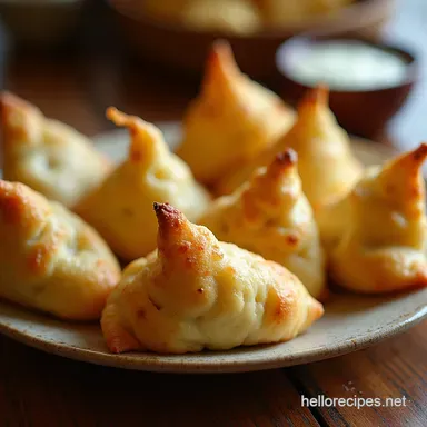 Cheese Onion Samosas Easy Work Party Food Everyone Will Love Recipe Card