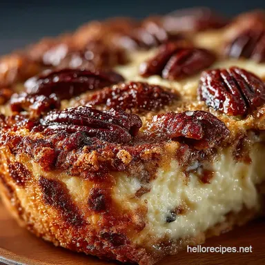 The Best Cheesecake Pecan Pie Recipe Creamy Crunchy Recipe Card
