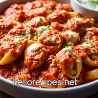 Cheesy Chicken-Stuffed Shells: A Family Favorite for Comfort Food Recipe Card