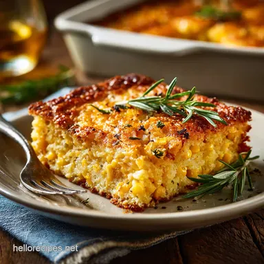 Savory Corn Pudding: Cheesy Farmhouse Casserole Recipe Recipe Card