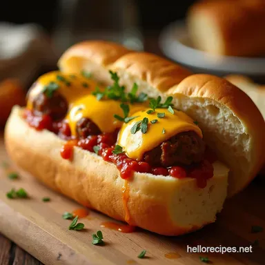 The Ultimate Cheesy Meatball Sub Recipe SlowSimmered Perfection Recipe Card