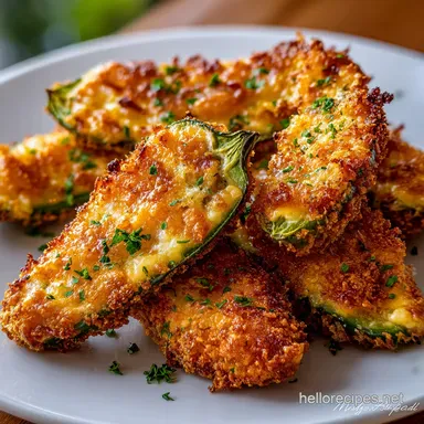 Crispy and Cheesy Jalape&ntilde;o Popper Recipe for Oven and Air Fryer: Crispy Baked Recipe Card