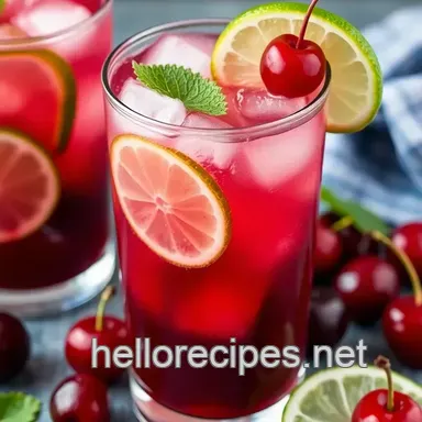 Cherry Lime Rickey: Easy and Delicious Refreshing Summer Drink! Recipe Card