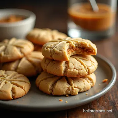 Best Chewy Peanut Butter Cookies Recipe Easy CrissCross Bake Recipe Card