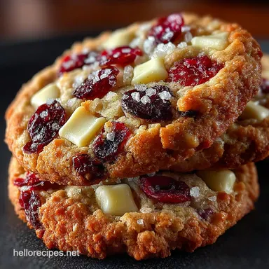 The Best Chewy White Chocolate Cranberry Cookies Recipe Recipe Card