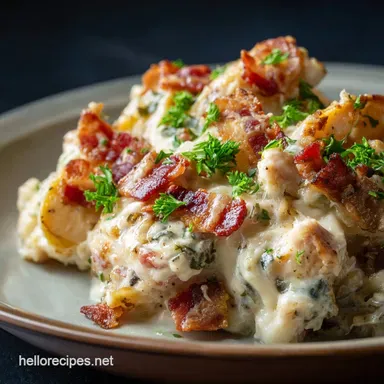 Chicken Bacon Ranch Casserole: The Ultimate Creamy Weeknight Bake Recipe Card