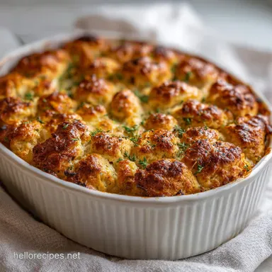 Chicken Bubble Biscuit Bake Casserole: Crispy Baked Recipe Card