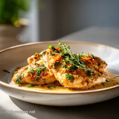 Chicken Scallopini Recipe for 4 Servings Recipe Card