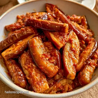 Chinese Eggplant with Garlic Sauce for 4 Recipe Card