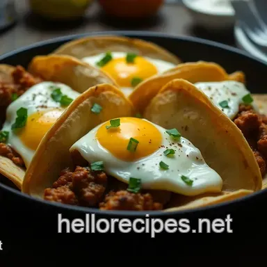 Spicy Chorizo & Egg Breakfast Tacos: My Fiesta Fave! Recipe Card
