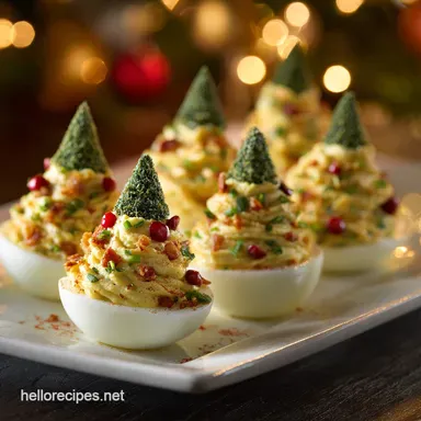 Christmas Tree Deviled Eggs: The Show-Stopping Festive Appetizer Recipe Card