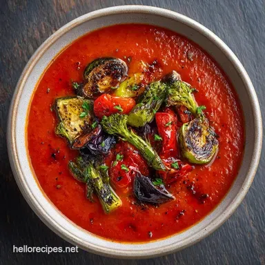 Chunky Roasted Tomato Soup for 4 Servings Recipe Card