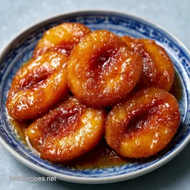 Cinnamon Brown Sugar Peaches: Baked Recipe Card