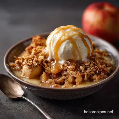 Proper Classic Apple Crisp Recipe Buttery Oats Custard Ready Recipe Card