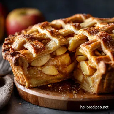 Classic Apple Pie: Grandmas Homemade Flaky Crust Recipe Recipe Card