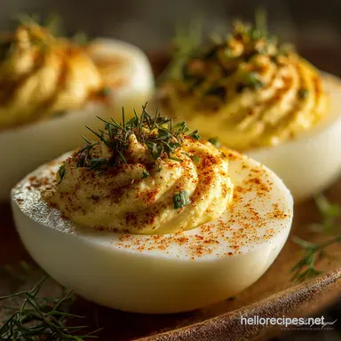 Classic Deviled Eggs: Ultra-Smooth, Tangy Filling for Appetizers Recipe Card