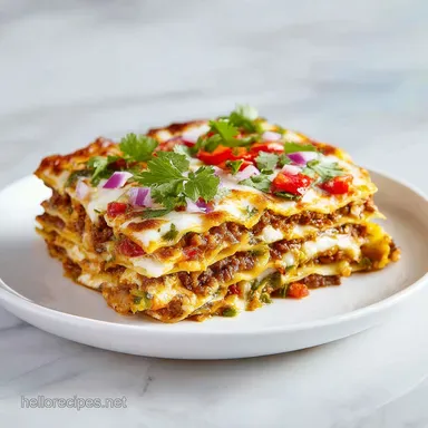Classic Homemade Meat Lasagna with Sausage for 12 Servings Recipe Card