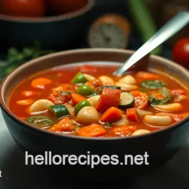 Classic Italian Minestrone Soup: A Hearty Bowl of Comfort Recipe Card