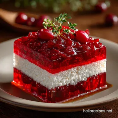 Cranberry Jello Salad: Best Layered Recipe for Thanksgiving Dinner Recipe Card
