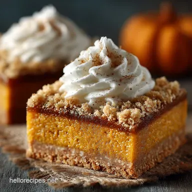 The Ultimate Pumpkin Bar Dessert Shortbread Crust Zesty Frosting Recipe Card