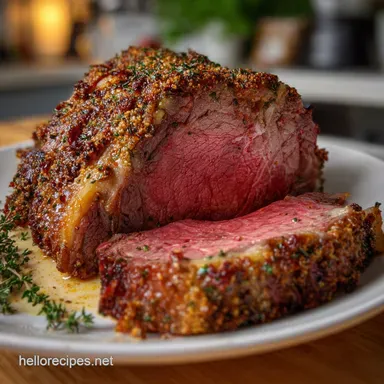 Ribeye Roast Perfect Garlic Herb Prime Rib (Reverse Sear) Recipe Card