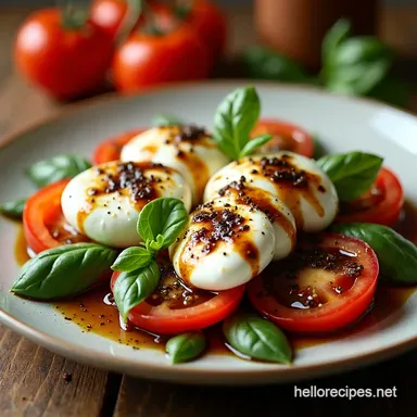 The Ultimate Tomato Burrata Salad with Basil Oil Recipe Card