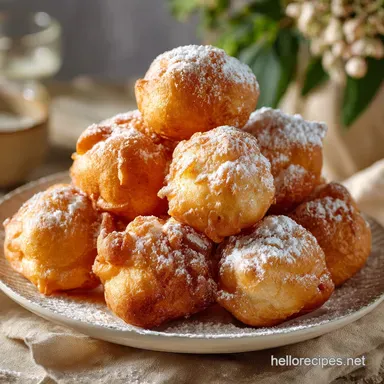 Zeppole Italian Donuts Easy Authentic CloudSoft Fried Puffs Recipe Card