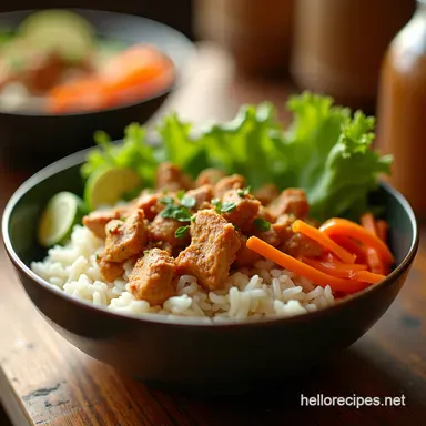 My GoTo Coconut Chicken Rice Bowl Ready in Under 45 Recipe Card