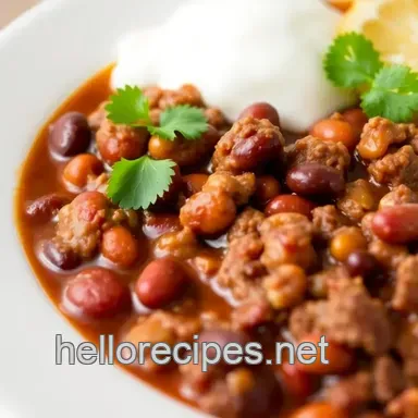 How to Cook Spicy Chili with Ground Beef & Beans: Ultimate Comfort Food Recipe Card