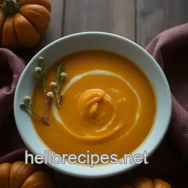 Cozy Pumpkin Soup: A Hug in a Bowl Recipe Recipe Card