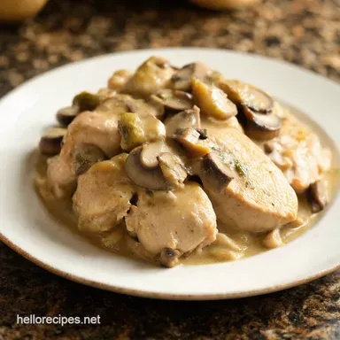 Cozy Comforting Creamy Mushroom Chicken for Your Weeknight Recipe Card