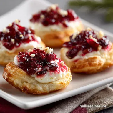 Cranberry Cream Cheese Crescent Bites: Easy 30-Minute Holiday Nibble Recipe Card