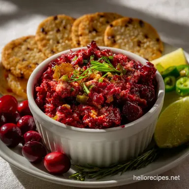Cranberry Jalapeno Dip: The Best Holiday Starter Recipe Card
