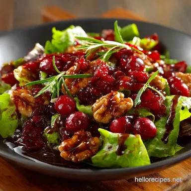 Cranberry Walnut Salad: Ultimate Recipe with Maple-Balsamic Dressing Recipe Card