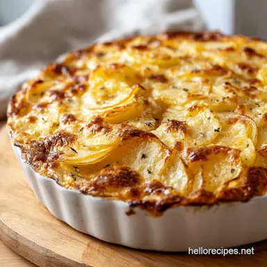 Creamy Au Gratin Potatoes for 12 Servings Recipe Card
