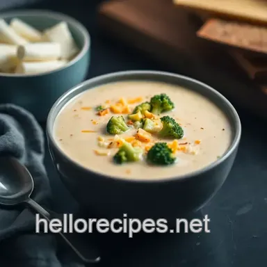 Creamy Cheddar Broccoli Soup: Easy Comfort Food! Recipe Card