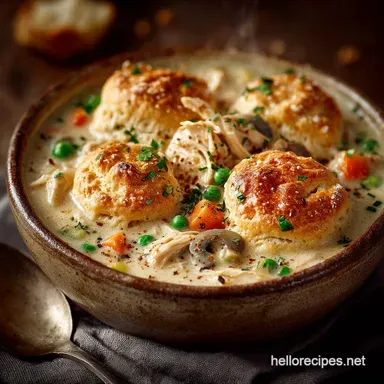 Creamy Chicken Pot Pie Soup Zero Faff Comfort with Savoury Scones