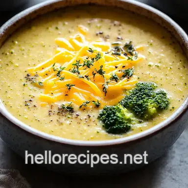 Creamy Broccoli Cheddar Soup: A Panera Bread Copycat! Recipe Card