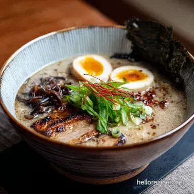 Tonkotsu Ramen Slurp Your Way to Japanese Food Heaven Recipe Card