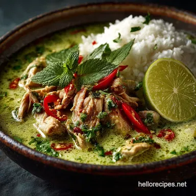 Quick Creamy Green Thai Chicken Curry Recipe 40 Mins Recipe Card