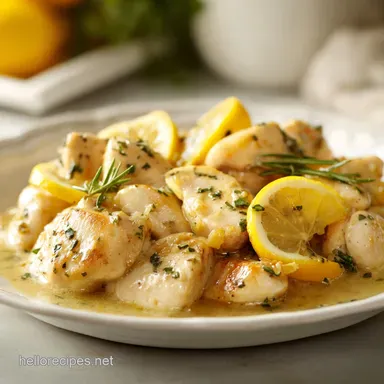 Creamy Lemon Chicken for 4 Servings Recipe Card