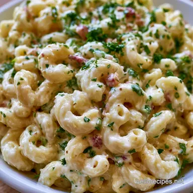 Creamy Macaroni Salad Side for 12 Recipe Card