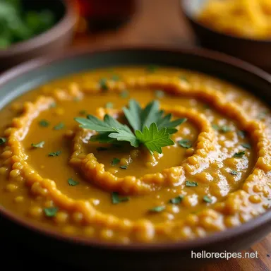 Quick Creamy Masoor Dal Weeknight Red Lentil Curry Recipe Recipe Card