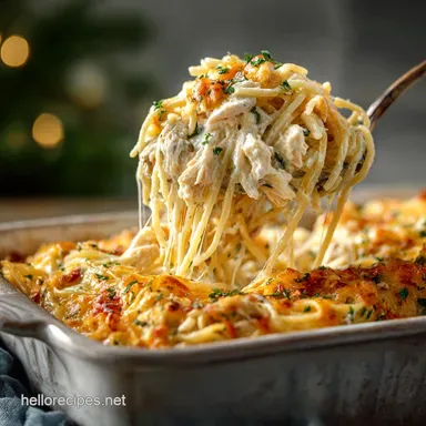 Creamy Ranch Chicken Spaghetti Casserole The Ultimate Easy Family Supper Recipe Card