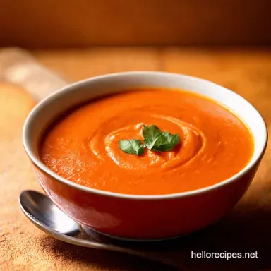 Creamy Tomato Soup My Roasted Red Pepper Upgrade good soup recipes Recipe Card