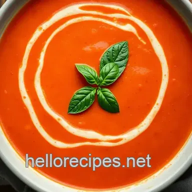 My Best Easy Soup Recipes: Creamy Tomato Basil Soup for Cozy Nights Recipe Card