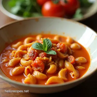 Creamy Tomato Soup Pasta Ultimate Comfort Easy Recipe Recipe Card