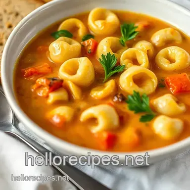 Cozy Tortellini Soup Recipe: Ready in a Jiffy! Recipe Card